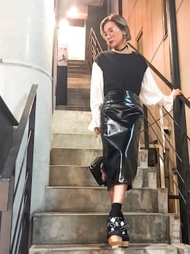 「Narcissus（ナルシス）のアイテム」を使った、narcissus 神戸店さん（レディース・168cm）の冬コーディネート