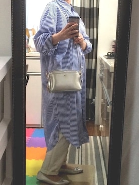 「coca（coca）（コカ）のアイテム（シャツワンピース）」を使った、saさん（レディース・151cm）の春コーディネート