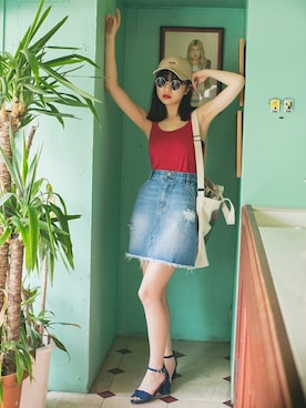 「アイテム（トートバッグ、その他）」を使った、VENCE EXCHANG OFFICIAL ACCOUNTさん（レディース・164cm）の春コーディネート