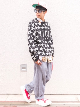 「JOYRICH」｜「アイテム（帽子）」を使った、高橋 Ko-meiさん（メンズ・161cm）の春コーディネート