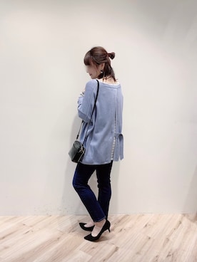 「Moname（モナーム）のアイテム（パンツ）」を使った、がんさん（レディース・158cm）の冬コーディネート