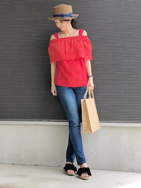 「antic rag（アンティックラグ）のアイテム」を使った、たけまいさん（レディース・163cm）の春コーディネート