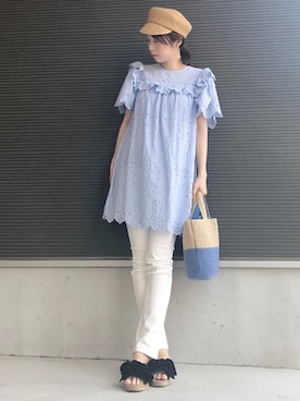 「パンツルック」｜たけまいさん（レディース・163cm）の春コーディネート