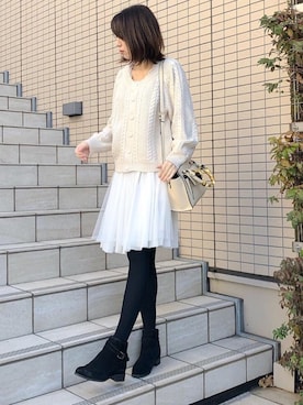 「プチプラミックス」｜たけまいさん（レディース・163cm）の冬コーディネート