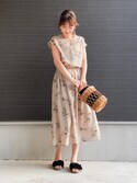 IENA（イエナ）の「ストライプフラワースキッパーシャツ