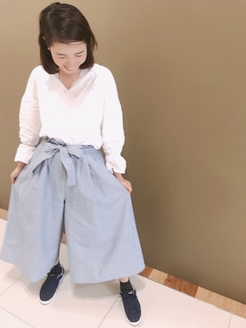 「ストライプパンツ」｜Oのきゃく乃さんさん（レディース・157cm・20代）の春コーディネート
