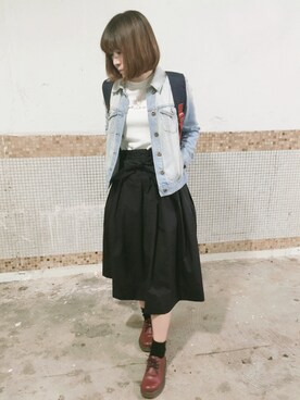 「Shoe BAR（シューバー）のアイテム」を使った、えんさん（レディース・158cm）の春コーディネート