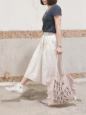 「Jack Willsのアイテム（トップス）」を使った、えんさん（レディース・158cm）の夏コーディネート