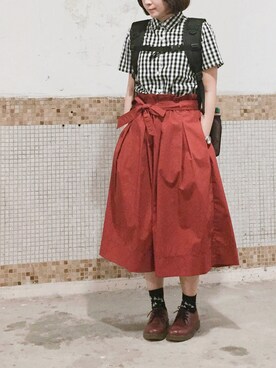 「Shoe BAR（シューバー）のアイテム」を使った、えんさん（レディース・158cm）の夏コーディネート