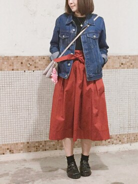 「セリーヌ」｜「アイテム（その他シューズ）」を使った、えんさん（レディース・158cm）の冬コーディネート