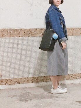 「stansmith」｜えんさん（レディース・158cm）の春コーディネート
