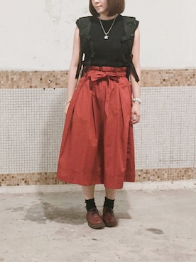 「Shoe BAR（シューバー）のアイテム」を使った、えんさん（レディース・158cm）の夏コーディネート