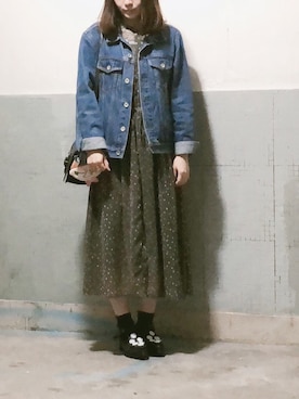 「LOEWE（ロエベ）のアイテム」を使った、えんさん（レディース・158cm）の冬コーディネート