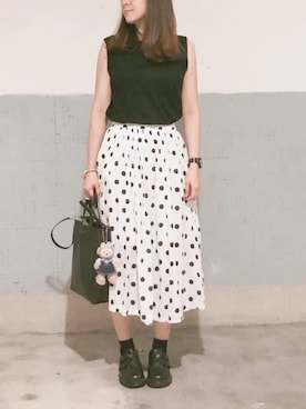 「CELINE」｜「アイテム（その他シューズ）」を使った、えんさん（レディース・158cm）の夏コーディネート
