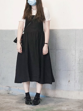 「セリーヌ」｜「アイテム（ワンピース/ドレス）」を使った、えんさん（レディース・158cm）の夏コーディネート