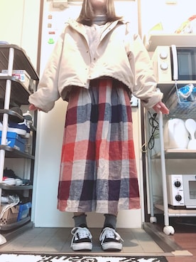 「クリスマス」｜「アイテム（マウンテンパーカー）」を使った、ぴょんすけさん（レディース・158cm）の冬コーディネート