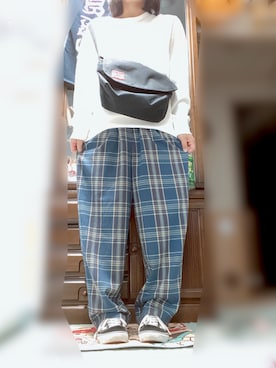 「PUNYUS（プニュズ）のアイテム（MA-1）」を使った、ぴょんすけさん（レディース・158cm）の秋コーディネート