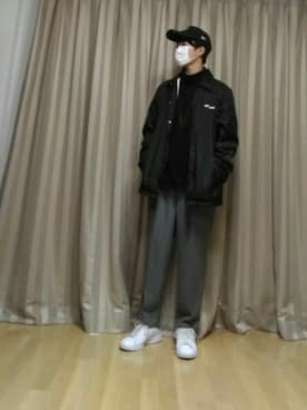 「HARE」｜「アイテム（ナイロンジャケット）」を使った、翔さん（メンズ・170cm）の春コーディネート