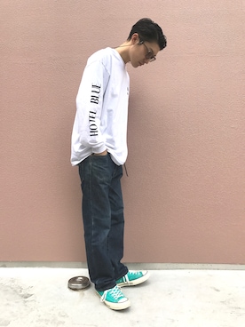 「ドラフトリーバイス」｜「アイテム（Tシャツ/カットソー）」を使った、並木一樹さん（メンズ・180cm）の冬コーディネート