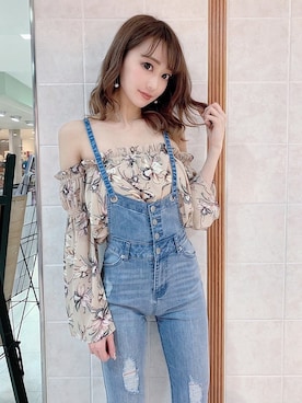「LIPSERVICE（リップサービス）のアイテム（オールインワン・サロペット）」を使った、fumiさん（レディース・165cm）の冬コーディネート