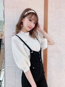 「LIPSERVICE（リップサービス）のアイテム（オールインワン・サロペット）」を使った、fumiさん（レディース・165cm）の冬コーディネート