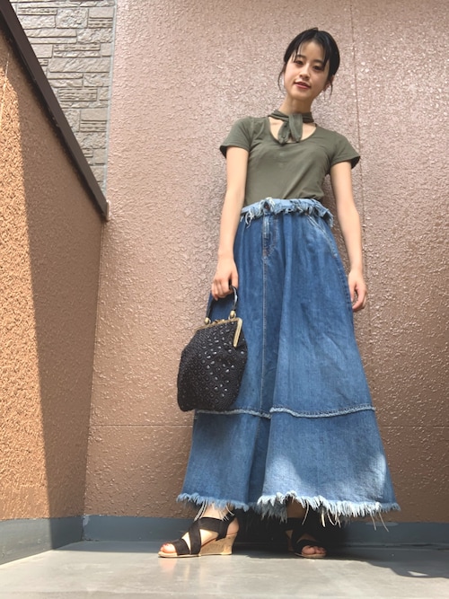 Tsuzumi Dieselのデニムスカートを使ったコーディネート Wear