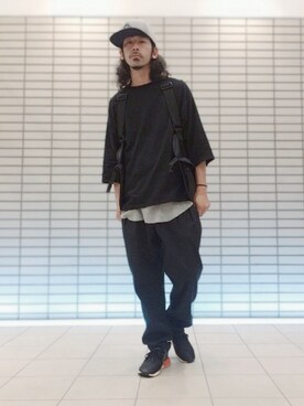 「Dickies（ディッキーズ）のWEB限定 Dickies/ディッキーズ TCツイル ストレッチタックワイドパンツ（その他パンツ）」を使った、OGAさん（メンズ・169cm）の秋コーディネート
