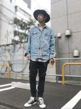 「OLD PARK（オールドパーク）のアイテム（トップス）」を使った、OGAさん（メンズ・169cm）の秋コーディネート