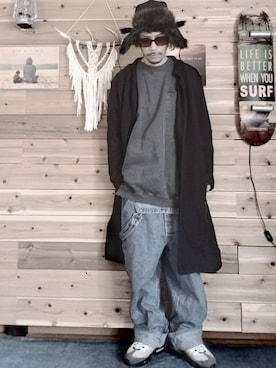 「TESTIFY（テスティファイ）のアイテム」を使った、OGAさん（メンズ・169cm）の冬コーディネート