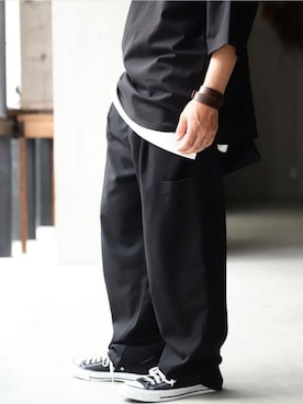 「antiqua（アンティカ）のアイテム（アクセサリー）」を使った、OGAさん（メンズ・169cm）の夏コーディネート