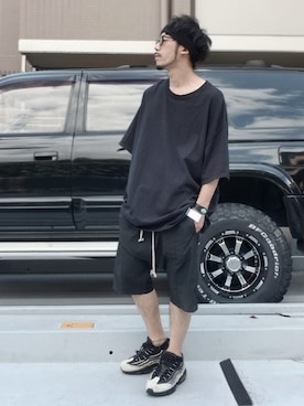 「HAV-A-HANK（ハバハンク ）のアイテム（トップス）」を使った、OGAさん（メンズ・169cm）の夏コーディネート