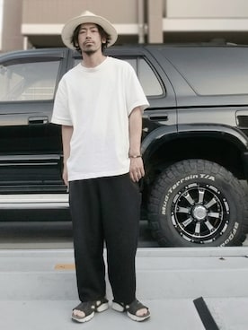 「アイテム（その他パンツ）」を使った、OGAさん（メンズ・169cm）の春コーディネート