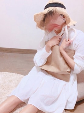 「消えそうな色コーデ」｜「アイテム（帽子）」を使った、うなさん（レディース・153cm）の春コーディネート