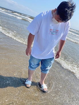 「Gramicci（グラミチ）のアイテム（サンダル）」を使った、藤原 勝成さん（メンズ・167cm）の春コーディネート