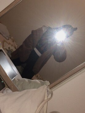 「アイテム（モッズコート、ピンク系）」を使った、AKIさん（レディース・149cm）の冬コーディネート