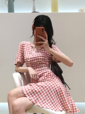 「アイテム（シャツワンピース）」を使った、Neekoさん（レディース・164cm・10代）の春コーディネート