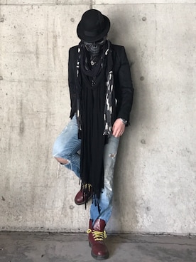 「Win&Sons（ウィンアンドサンズ）のアイテム」を使った、tøЯu-666-さん（メンズ・170cm）の冬コーディネート