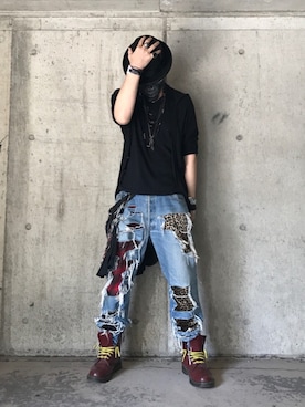 「GADGET GROW（GADGET GROW）のアイテム（カーディガン/ボレロ）」を使った、tøЯu-666-さん（メンズ・170cm）の春コーディネート