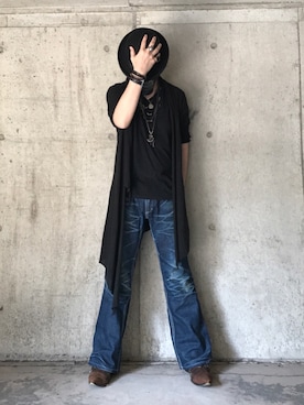 「GADGET GROW（GADGET GROW）のアイテム（カーディガン/ボレロ）」を使った、tøЯu-666-さん（メンズ・170cm）の夏コーディネート
