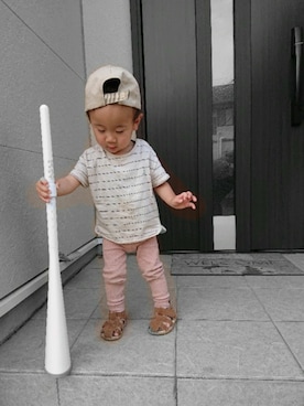 「1歳半」｜「アイテム（キャップ）」を使った、とわん1105さん（キッズ・80cm）の夏コーディネート
