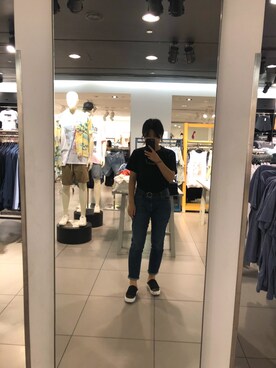 「PRIMURY（プライマリー）のアイテム」を使った、H路再Hさん（レディース・163cm）の夏コーディネート