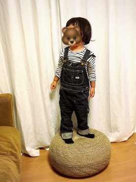 「シンプルおしゃれが好き」｜「アイテム（オールインワン・サロペット）」を使った、mochikoさん（キッズ・90cm）の秋コーディネート