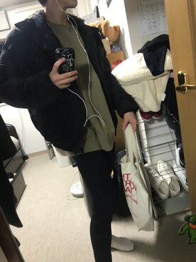 「Abercrombie&Fitch（アバークロンビーアンドフィッチ）のアイテム（ダウンジャケット/コート）」を使った、kakeruさん（メンズ・172cm）の冬コーディネート