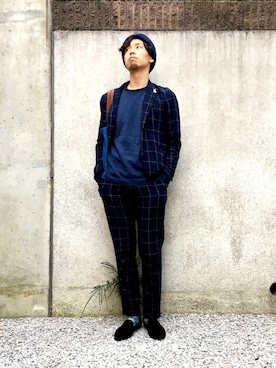 「TOPMAN（トップマン）のアイテム（ニット/セーター）」を使った、shojisanさん（メンズ・175cm）の冬コーディネート