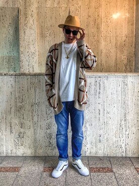 「JIGGY HOUSEのアイテム（ネックレス、ゴールド系）」を使った、しんちゃんさん（メンズ・183cm）の春コーディネート
