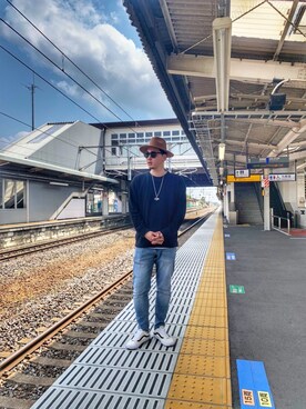 「JIGGYHOUSEのアイテム（ネックレス、シルバー系）」を使った、しんちゃんさん（メンズ・183cm）の春コーディネート