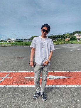 「JIGGYHOUSEのアイテム（ネックレス、シルバー系）」を使った、しんちゃんさん（メンズ・183cm）の夏コーディネート
