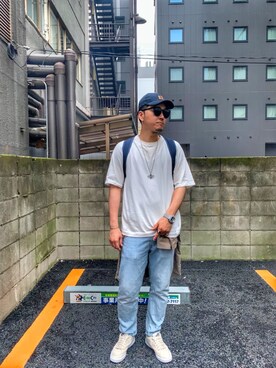 「JIGGYHOUSEのアイテム（ネックレス、シルバー系）」を使った、しんちゃんさん（メンズ・183cm）の夏コーディネート