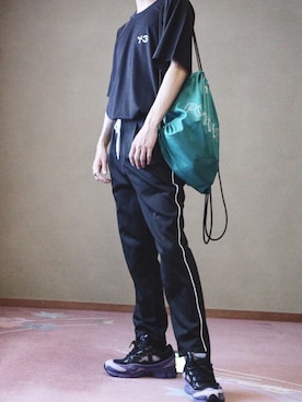 「Gosha Rubchinskiy（ゴーシャラブチンスキー）のアイテム（バッグ）」を使った、🦖さん（メンズ・172cm）の夏コーディネート