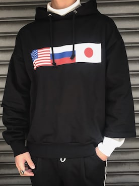 「Gosha Rubchinskiy（ゴーシャラブチンスキー）のアイテム（パーカー）」を使った、🦖さん（メンズ・172cm）の秋コーディネート